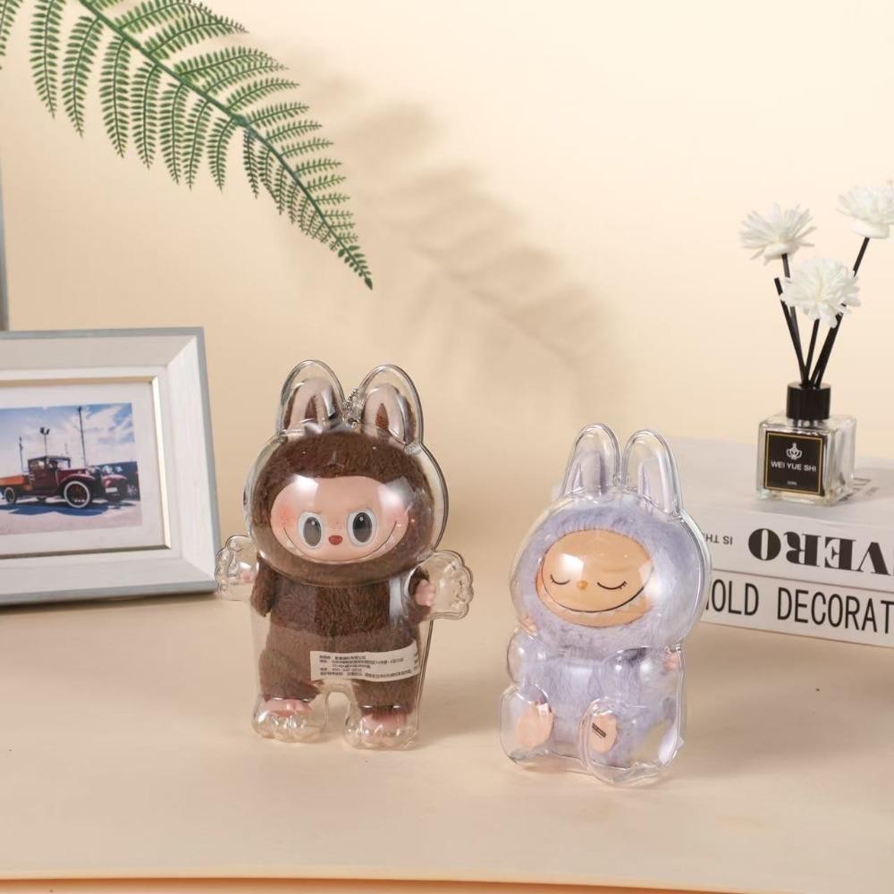 Quantu Labubu Protective Shell กันน้ําป้องกันการสูญหาย|Labubu Storage Bag, Collectible Peadant ป้องกันฝุ่นที่ถอดออกได้โปร่งใสกันฝุ่นกลางแจ้ง