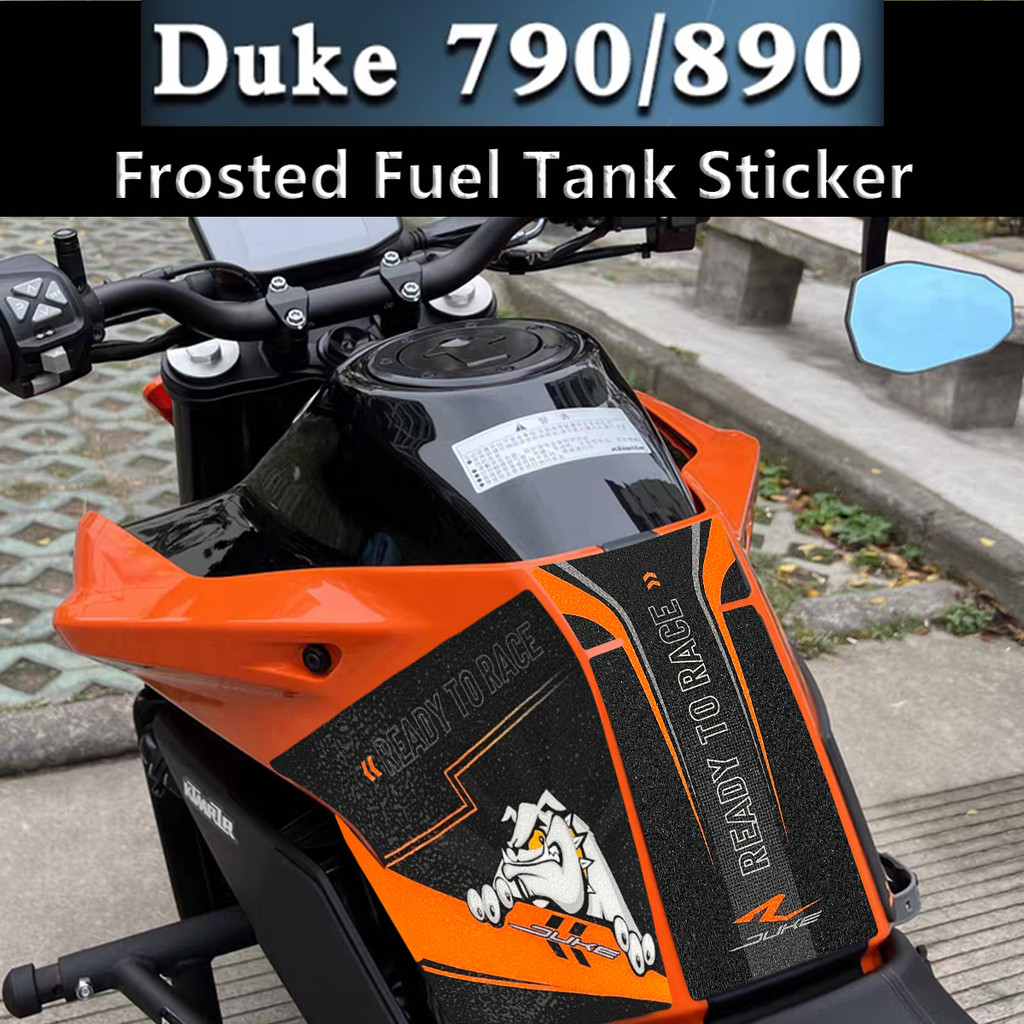 3m Frosted รถจักรยานยนต์การใช้สติกเกอร์ถังน้ํามันแก๊สฝาครอบ Decal กันน้ําสําหรับ Duke 790 890 r/gp Duke 890/790