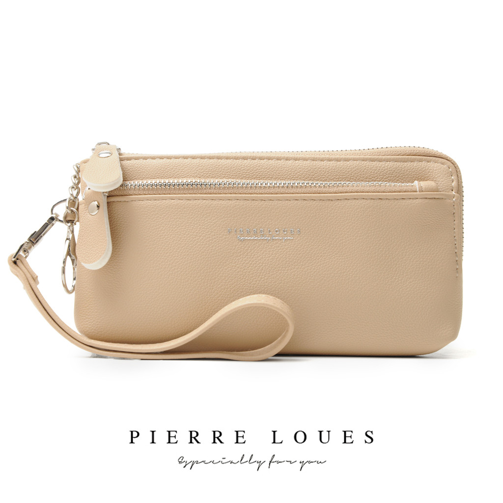 PIERRE LOUES Eldora Wallet กระเป๋าสตางค์ใบยาวผู้หญิงทําจากหนัง PU พรีเมี่ยม