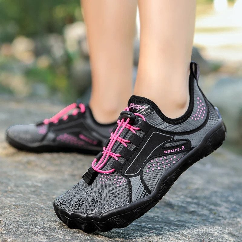 New Summer Couple Outdoor Thick Bottom Leisure Hiking Barefoot Swimming Shoes Beach Creeper Shoes Qu