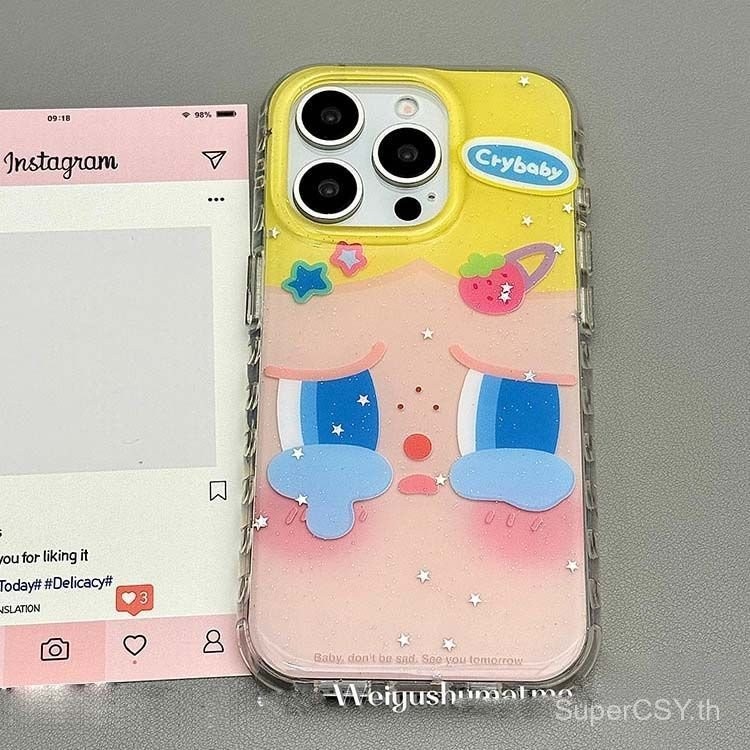 เคสโทรศัพท์ เหมาะสําหรับ iPhone 7 8 X XS XR XSMAX 11 12 13 14 15 16 Pro max Plus สนุกน่ารักสร้างสรรค์ร้องไห้เด็กรวมทุกอย่าง Soft Case Shock-proof เคสป้องกันเชลล์ 0JIC