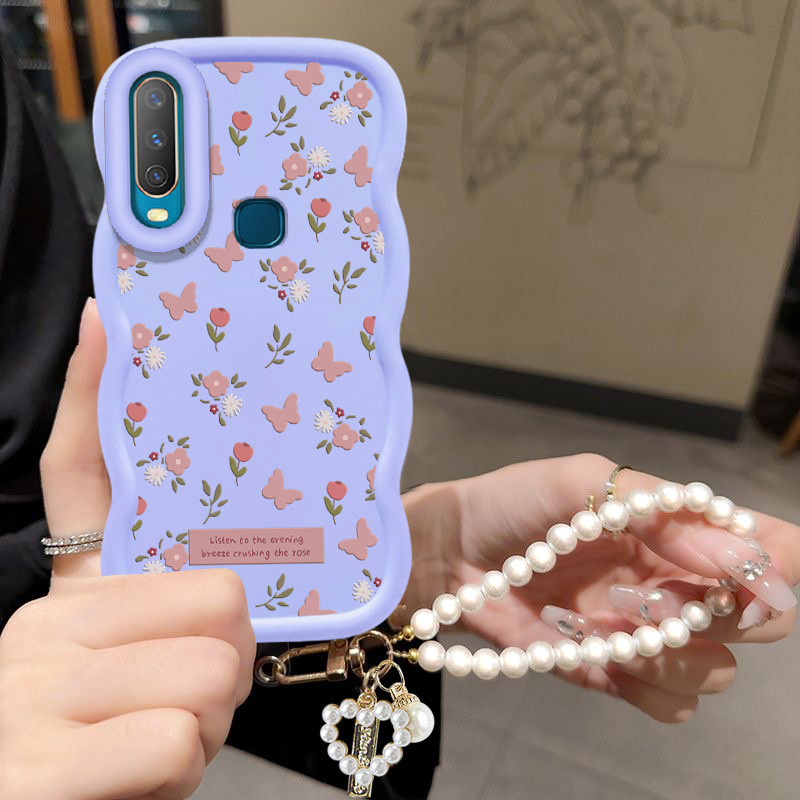 SAMSUNG ผีเสื้อFLowersสร้อยข้อมือสําหรับSamsung Galaxy A73 A04 M13 A04E A14 A24 A34 A54 A21S A217F J