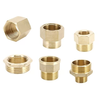 NP-FF นิปเปิ้ลทองเหลือง เมีย-เมีย เกลียวใน-เกลียวใน 1/8"-1" Brass Nipple Female-Female Thread นิปเปิ้ล ทองเหลือง ข้อต...