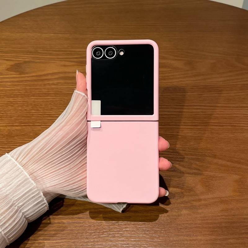 เคสเคสแข็งหน้าต่างขนาดใหญ่บางเฉียบสําหรับ Samsung Galaxy Z Flip 7 Z Flip 6 Z Flip 5 ฝาครอบพร้อมฟิล์มกระจกนิรภัยป้องกันฝาหลัง - รูปที่ 6