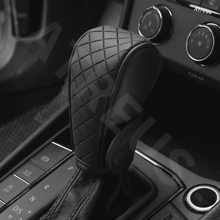 Mitsubishi หุ้มคันเกียร์รถยนต์ PU ปลอกหนัง Shift Handle ฝาครอบ กันลื่น ที่ทนต่อการสึกหรอ Shift Knob ตกแต่งฝาครอบป้องกัน สำหรับ Mitsubishi Lancer EX Triton Xforce Xpander Cross Attrage Mirage Outlander Pajero Sport ASX
