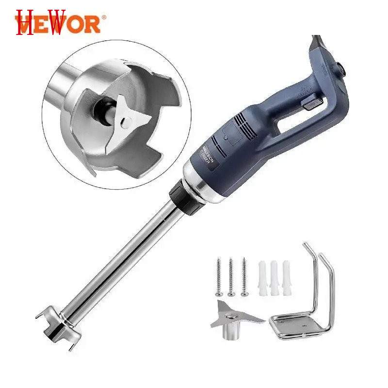 VEVOR ปุ่มความปลอดภัยประหยัดพื้นที่หนาใบมีด Commercial Immersion Blender ไฟฟ้ามือถือ Mixe