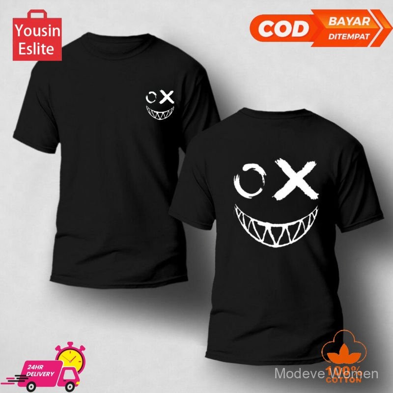 Yousin Eslite ADULT DISTRO T-SHIRT TOPS, เสื้อยืดสีดํา