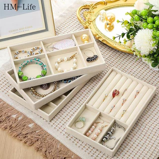 กล่องเก็บเครื่องประดับ แหวน สร้อยคอ ต่างหู สร้อยข้อมือ กล่องเก็บ มี 3 7 9 15 18 ลายสก๊อต G3469