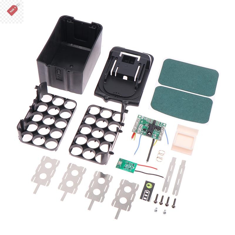 ALIK 18650 Li-ion แบตเตอรี่ไนลอนเคลือบยาง 5/10/15-เซลล์ PCB ชาร์จแผงวงจรป้องกันกล่อง TH