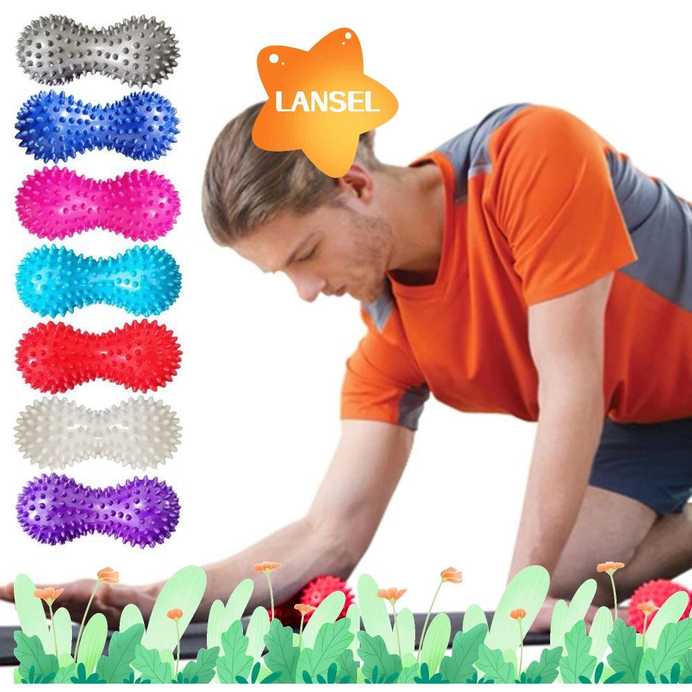 LANSEL Peanut Spiry Ball, PVC Trigger Point Massage Therapy Ball, Muscle Relax Hand Body Massage Too