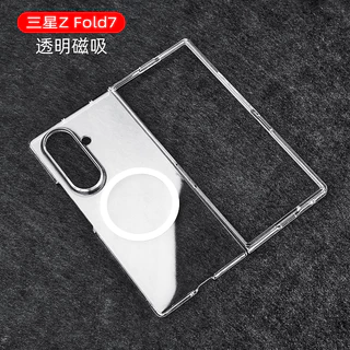 Samsung Galaxy Z พับ Flip 7 6 5 4 3 5G โปร่งใสกรณีไร้สายชาร์จแม่เหล็กกันกระแทก Anti-Slip สําหรับ Samsung Z Filp7Fe 038