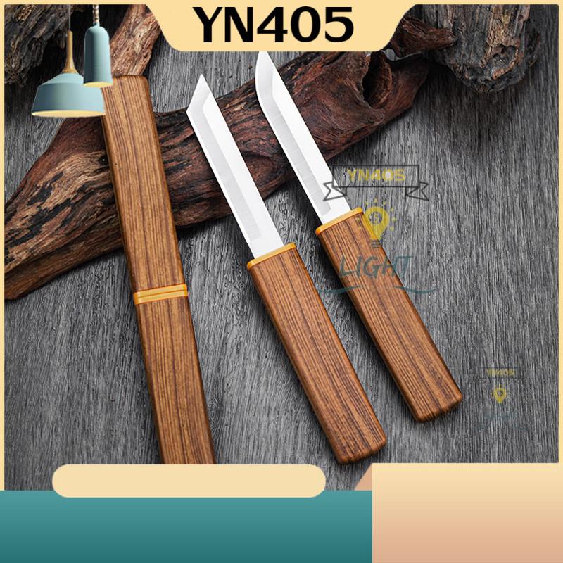 มีดคู่เป็ดแมนดาริน ใบมีดหนาด้ามจับลายไม้ ตัดได้มั่นคงและทนทาน มีดหั่นผักผลไม้ มีดหั่น - รูปที่ 7