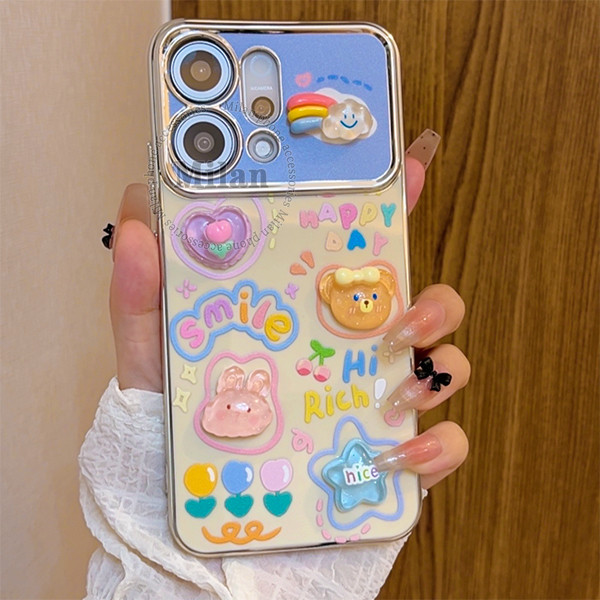 เคส OPPO Reno 14 13 5G เคส OPPO Reno14 13 Pro เคสมือถือลายการ์ตูน M Bean สามมิติ ครอบคลุมเต็มขอบ กันกระแทก เปลือกนิ่ม ฝาครอบป้องกัน เหมาะสำหรับ