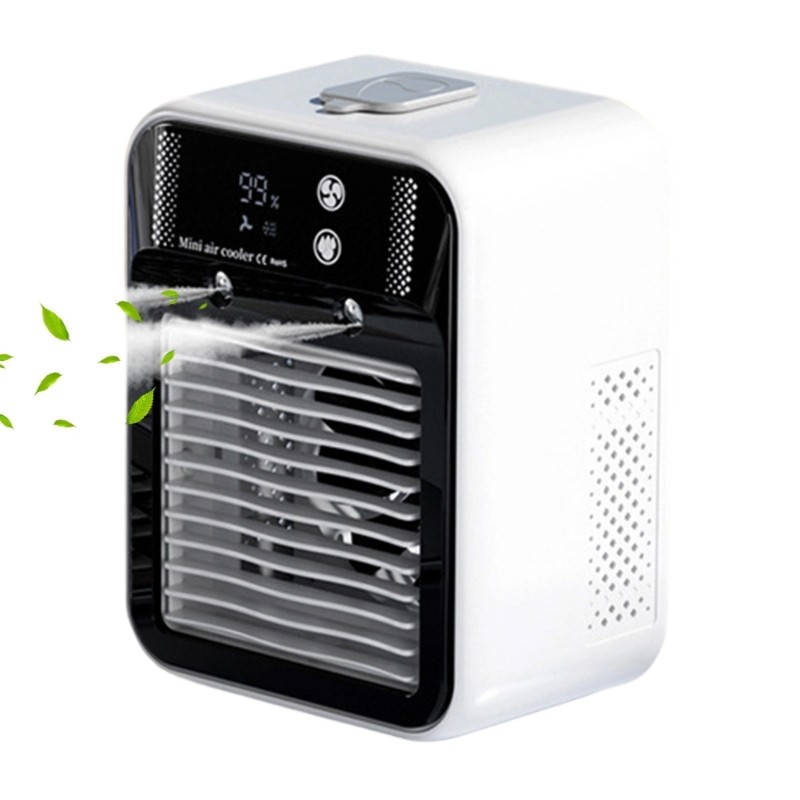 Cc Portable Air Conditioner Evaporative Air Cooling Fan 2 Speed Mini Desktop