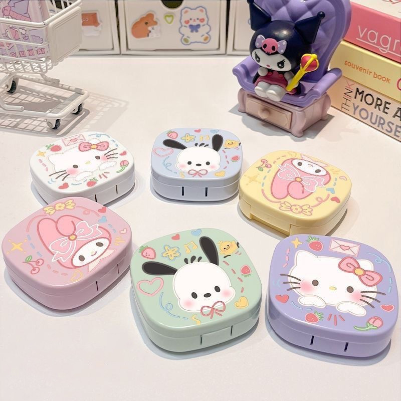 COD-ในไทย💖กล่องคอนแทคเลนส์สีรูปสัตว์เล็ก กล่องคอนแทคเลนส์น่ารัก น้ำยาทำความสะอาดคอนแทคเลนส์แบบพกพา-Kri