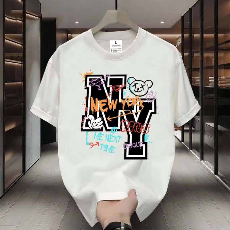 เสื้อยืดผู้ชายไซส์ใหญ่ แบรนด์ STREET ผ้ายืดนุ่มพิเศษคุณภาพสูง ไม่ย้วย {NEW YORK NY}