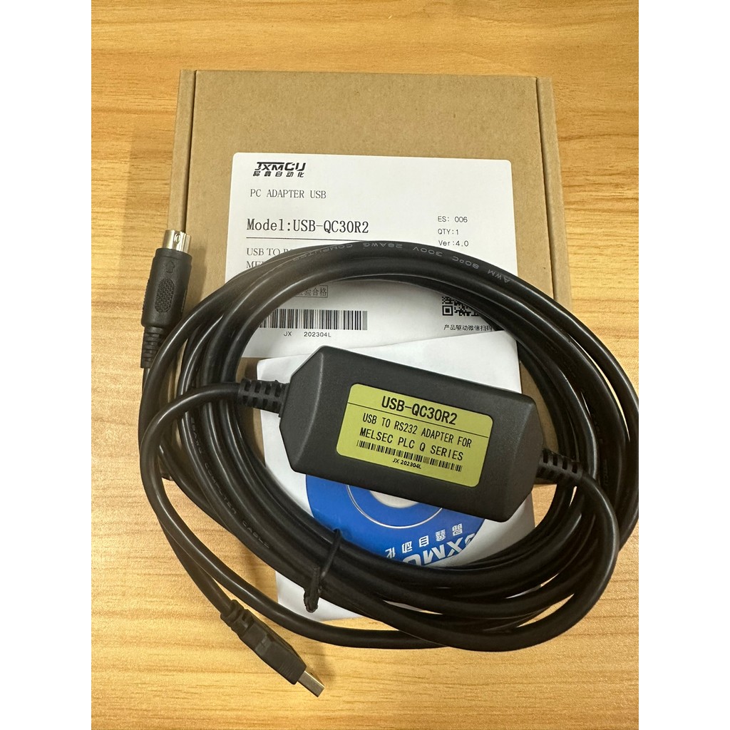 สายการเขียนโปรแกรม Mitsubishi Q Series USB-QC30R2 หัวกลม 6 พิน