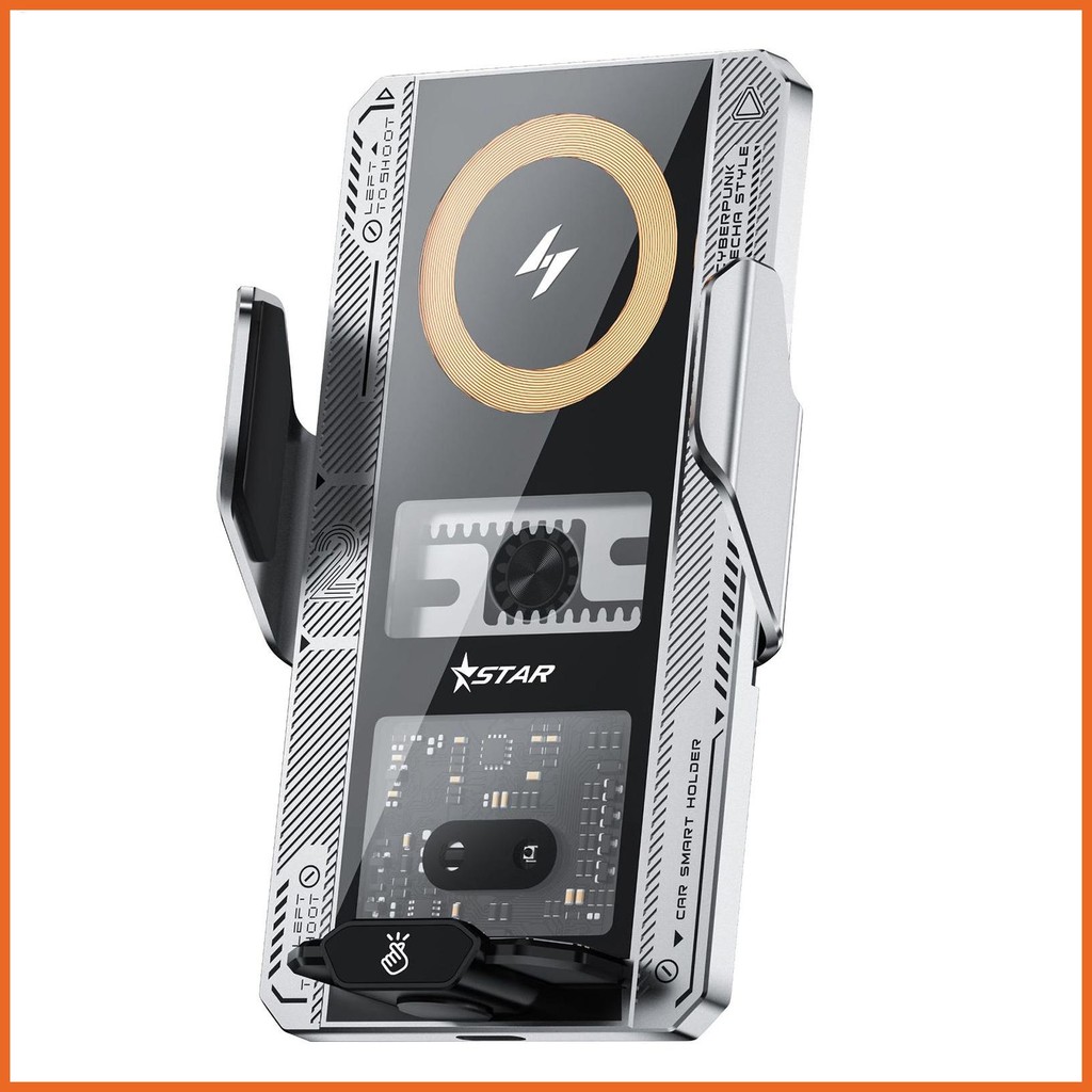 Wireless Car Charger Silent Automotive Electric Induction Wireless Charger 66w Car Vent Mount Bracke