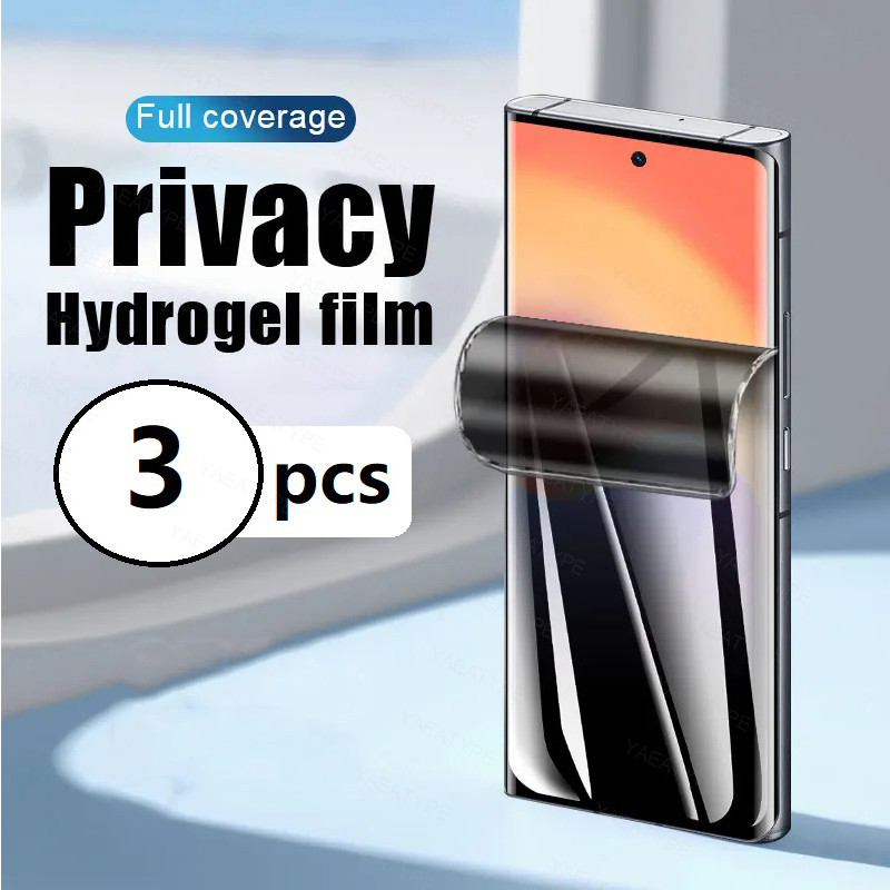 3 ชิ้น HD และความเป็นส่วนตัว Hydrogel ฟิล์มสําหรับ LG กํามะหยี่ Stylo 6 V50S V60 W11 W30 W31 W31 + T