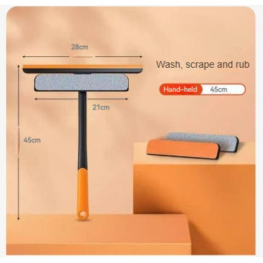 3-in-1 Window Mesh & เครื่องมือทําความสะอาดกระจก แปรงขูดเช็ด Cuci Bersih Cermin