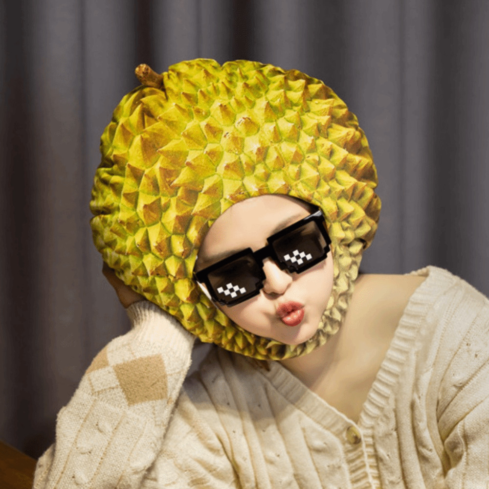 ZENBREW​ หมวกทุเรียนจําลอง, หมวกทุเรียนนุ่มตลก, หมวกตุ๊กตาผ้ากํามะหยี่การ์ตูนที่สะดวกสบายที่ไม่ซ้ํากัน การถ่ายภาพ - รูปที่ 4