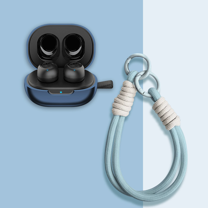 for JLab JBuds Mini Case Soft Protective Silicone Cases Cover with Lanyard Keychain