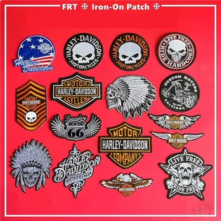 ☸ Live Free Ride Free - แพทช์รีดมอเตอร์ย้อนยุค ☸ 1 ชิ้น Skull DIY เย็บบนเหล็กบนป้ายแพทช์