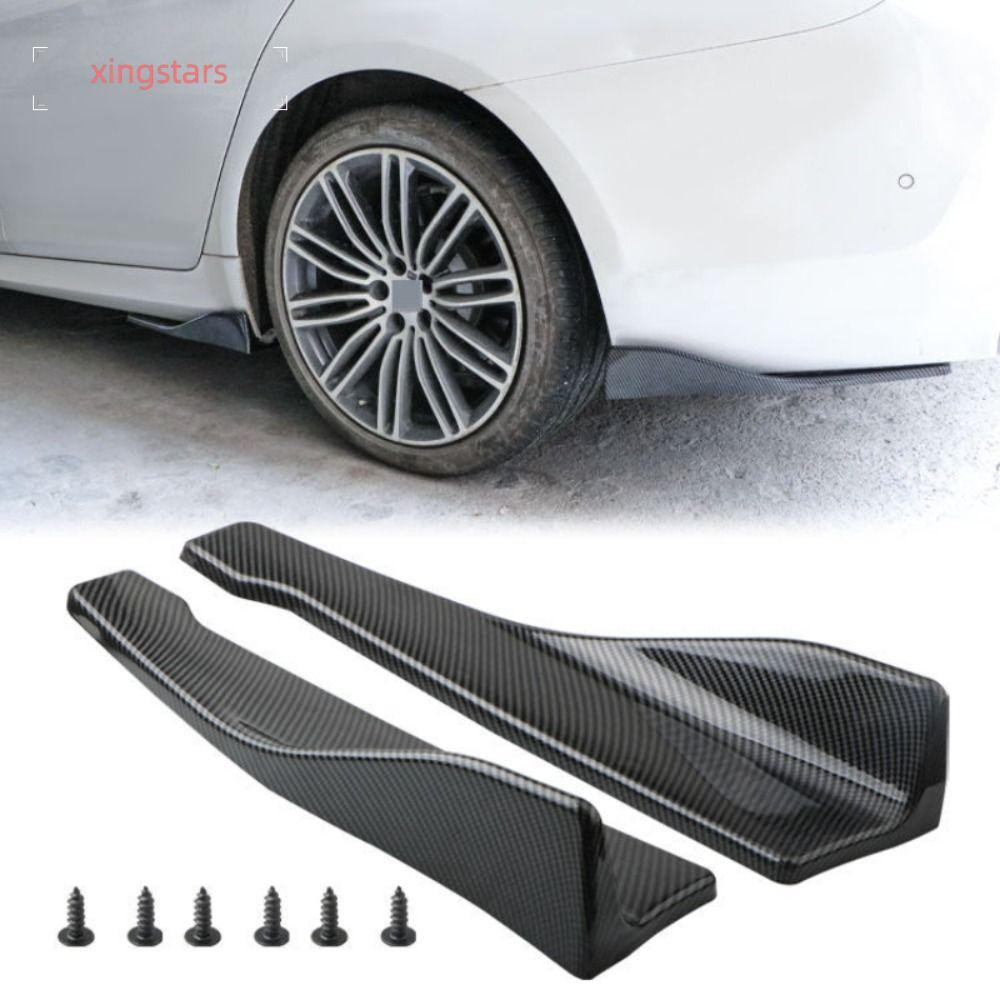 XINGSTARS สปอยเลอร์กันชนรถด้านหลัง Lip, Diffuser Carbon fibre รถด้านข้างกระโปรงกันชนบาร์, อุปกรณ์เสริมรถยนต์สปอยเลอร์ Splitter ABS Extensions รถมุมกันชน Guards รถ