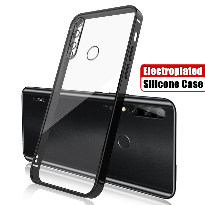 สําหรับ Huawei Nova 4 VCE-L22 Soft Clear ซิลิโคนเจล Anti-Yellowing 6D Electroplate Anti-fading Jelly