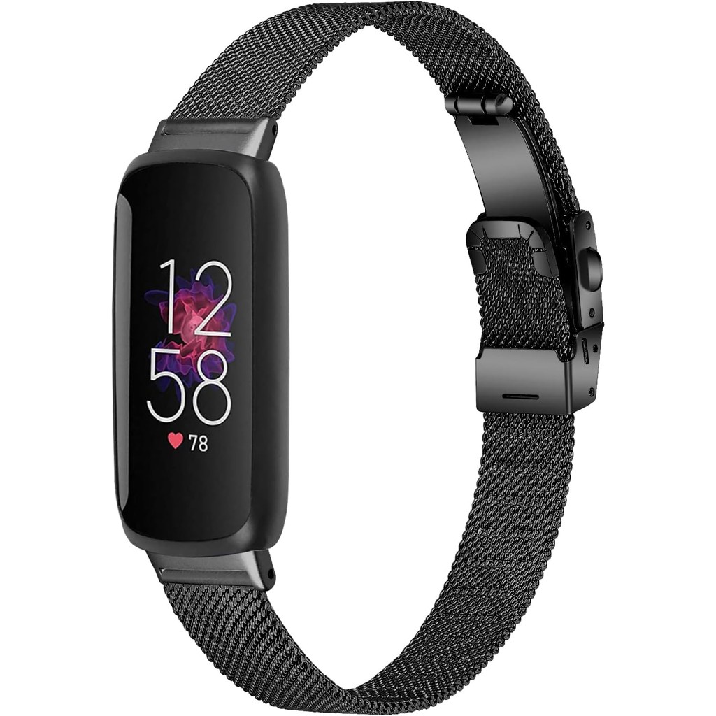 for Inspire 3 Bands Women Men, Stainless Steel Metal Mesh Loop Adjustable Wristband Replacement Stra