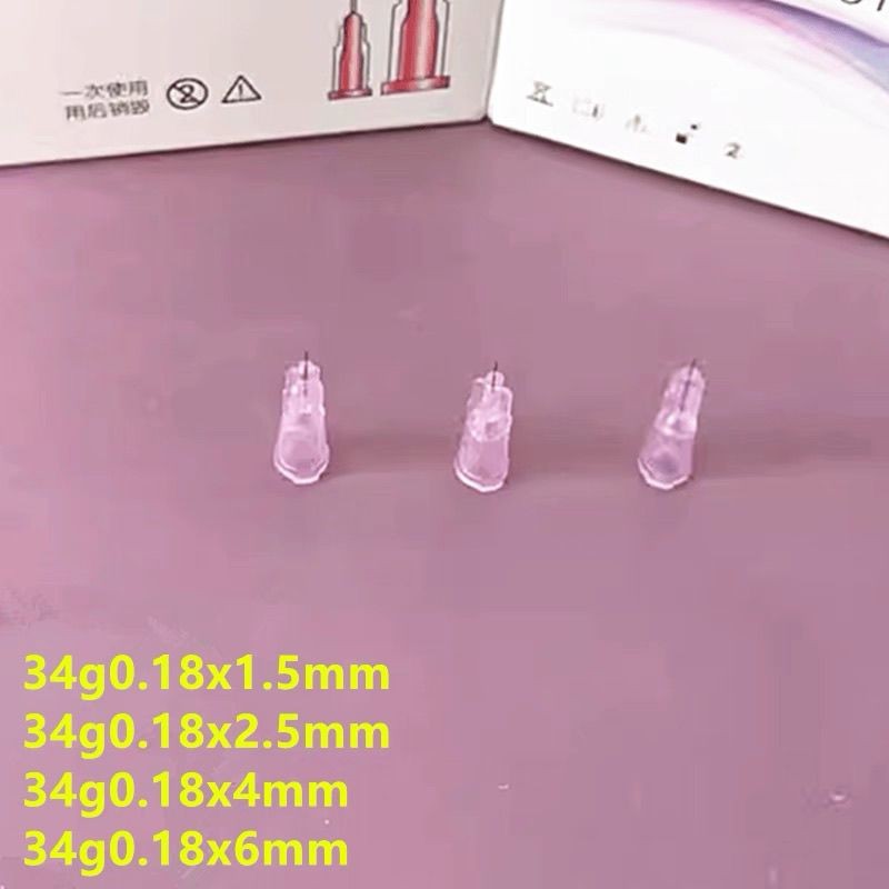 เข็มเล็ก 34g0.18 x1.5mm 34g2.5mm 34g4mm เข็มละเอียด เข็มไมโครทดลอง; เข็มขนาดเล็ก 34g0.18 X1.5mm 34G2