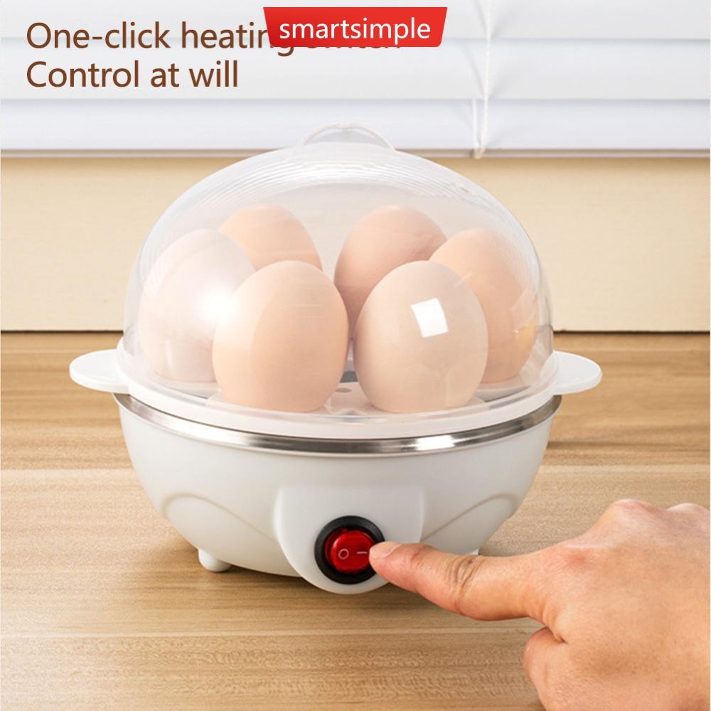 SMARTSIMPLE มัลติฟังก์ชั่น Mini Egg Steamer One-Touch ไฟฟ้าไข่/ข้าวโพด/มันเทศ/หม้อหุงข้าว Quick Brea