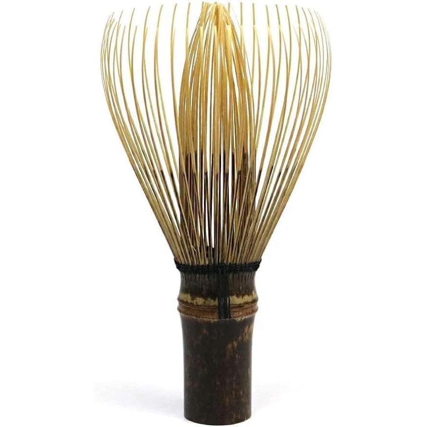 Yamamoto Takizaiyu (YAMAMOTOTAKIZAYIKUYA) Japanese-made tea ceremony utensil, tea whisk (chasen), black bamboo, true number of bristles.