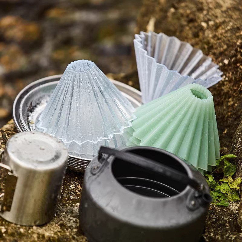 [จัดส่งด่วน] ญี่ปุ่น Origami เรซิ่น Origami ถ้วยกรอง Air Hand-Brewed กาแฟ Conical V60 เค้กถ้วยกรอง