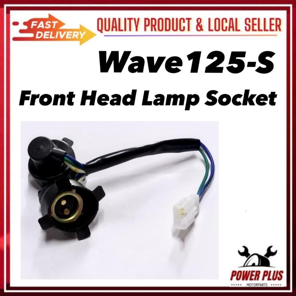 Wave125-S Wave125S Wave 125 S Wave125 S Wave 125S ไฟหน้าซ็อกเก็ตไฟหน้าสายไฟ Lampu Depan Wayar Soket