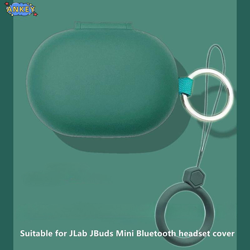 for JLab JBuds Mini Protective Case Nylon Lanyard Soft Cover Shells Washable Housing Anti Dust Sleev