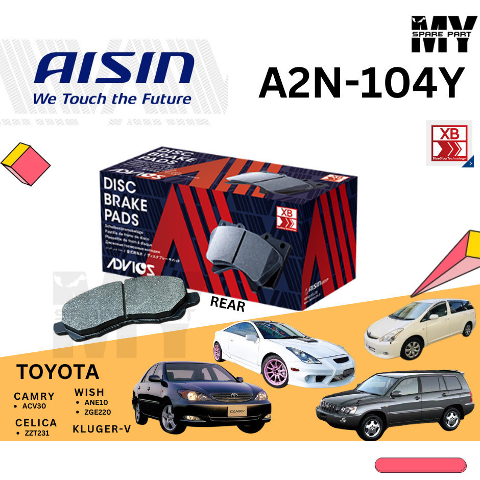 Advics Aisin Heavy Duty Disc เบรค Pad ด้านหลัง Toyota Caldina GT4 ST246 Celica ZZT231 Kluger-V