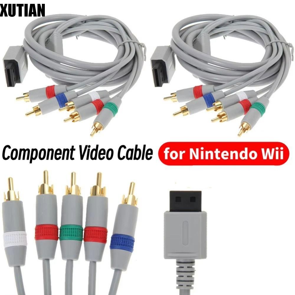 XUTIAN Wii/Wiiu Component Cable, 5 in 1 1080P Wii Game Cable, สายไฟ Universal Fast Charging 1.8m Aud