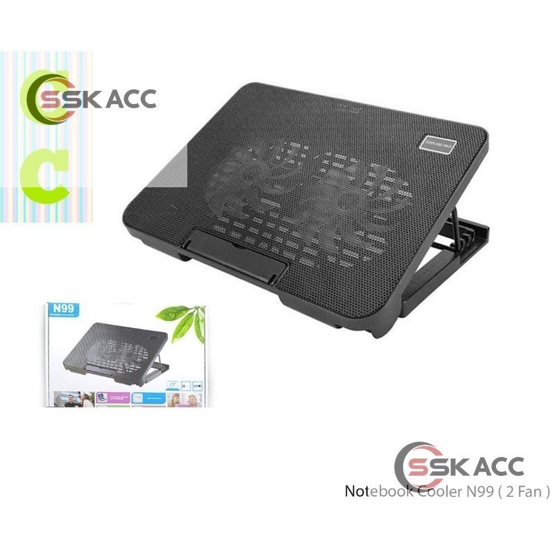 พัดลมไอเย็น พัดลม n 99 2 ตัว Coolpad n99. คูลเลอร์แล็ปท็อป n 99 2 พัดลม -COMPUTER