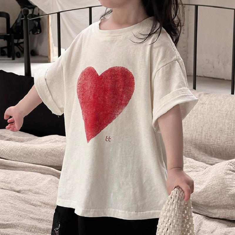 Dreamy Kids❤️จัดส่งทันที❤️เสื้อยืดแขนสั้นพิมพ์ลายฤดูร้อนเกาหลีใหม่ เสื้อผ้าเด็กผ้าฝ้ายแท้