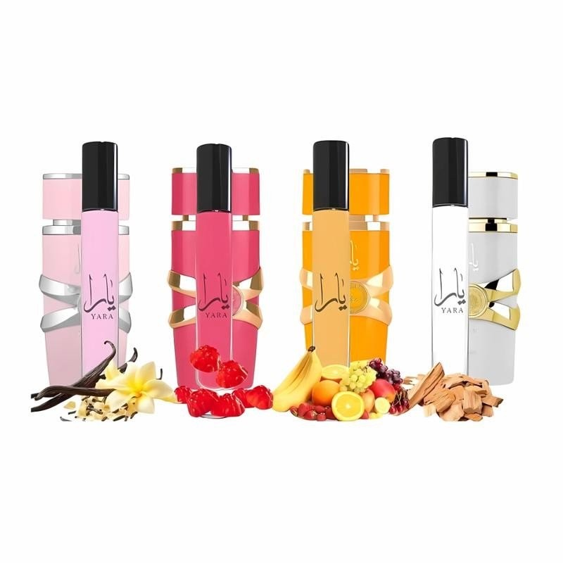 Yara Perfume Travel Discovery Set – 4 x 35ml Eau De Parfum (EDP) สเปรย์สําหรับผู้หญิง (Yara, Candy, 