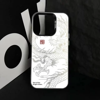 for เคสไอโฟน 13 12 11 iPhone 16 15 14 PRO MAX X XS MAX XR 7/8PLUS มังกรจีนแอปเปิ้ลโทรศัพท์ จัดส่งจากประเทศไทย
