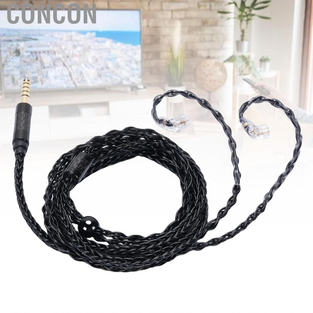 Concon สายหูฟัง IEM ยืดหยุ่นสำหรับการเปลี่ยนสตูดิโอโฮม KZ ZS10 Pro 2 AS10 X ZSN