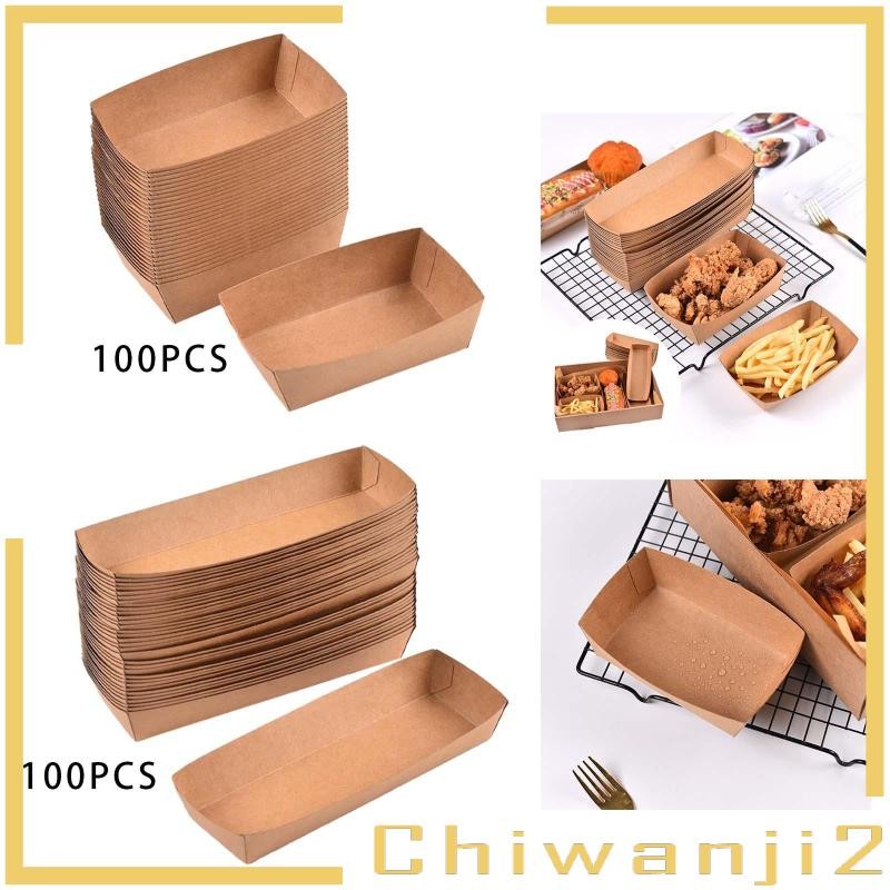 [ Chiwanji2] ภาชนะเสิร์ฟอาหาร 100 ชิ้นสําหรับ Nachos French Fries Hot Dog