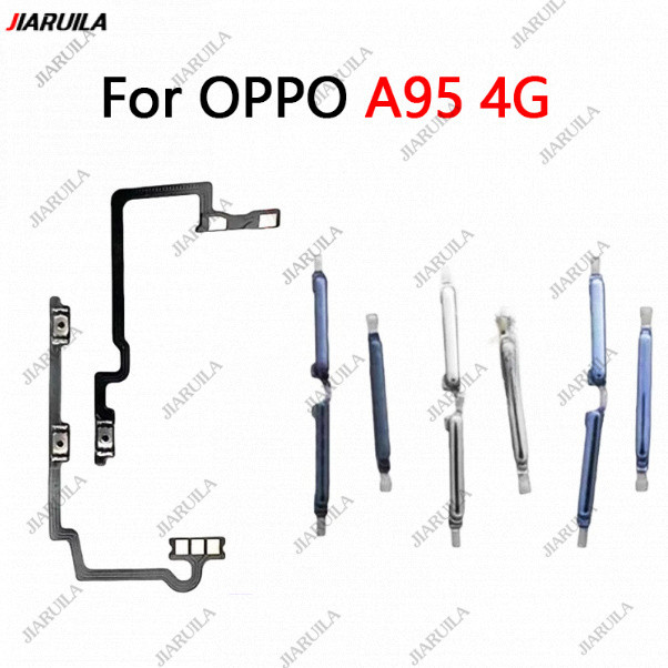 สําหรับ OPPO A95 4G สวิตช์ปุ่มด้านข้างระดับเสียงเปิดปิดสายเคเบิล Flex