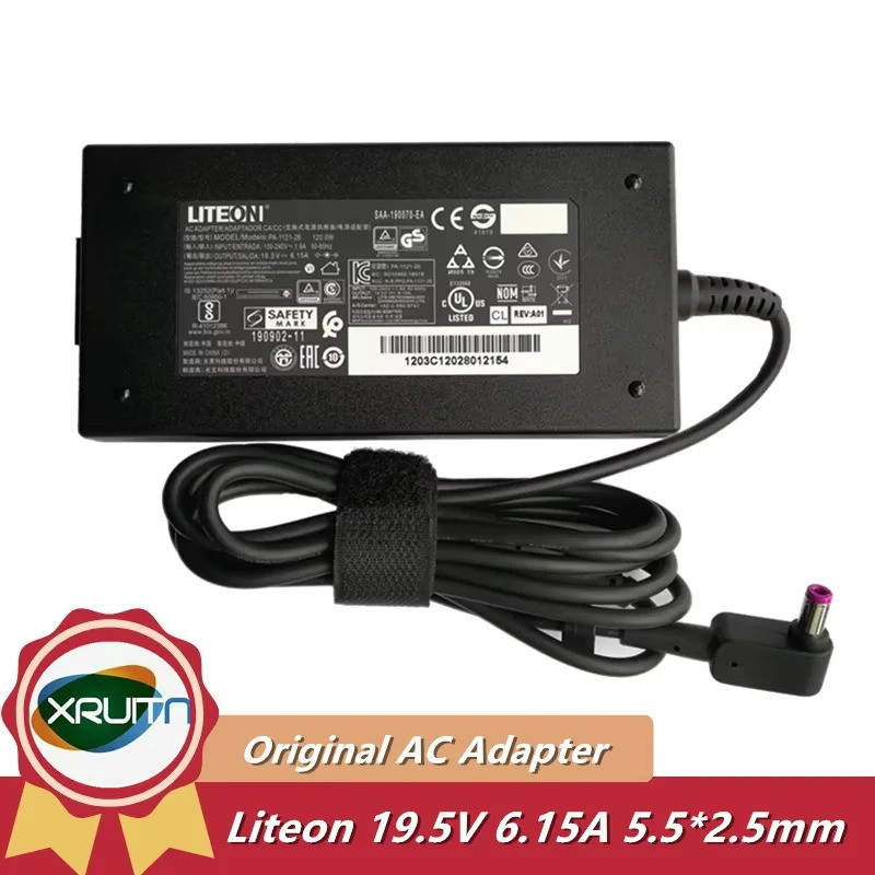 ของแท้ Liteon 120W PA-1121-26 19.5V 6.15A AC Adapter Charger สําหรับ Clevo ​N85HK W355SS W230SD N850