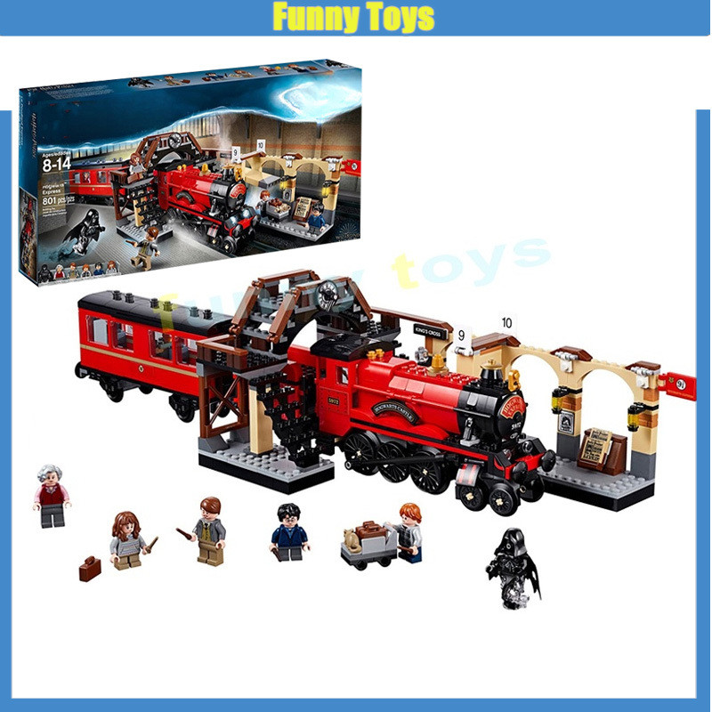 75955 Hogwarts Express Train Building Blocks ชุดรถไฟของขวัญของเล่นสําหรับเด็กชายและเด็กหญิง
