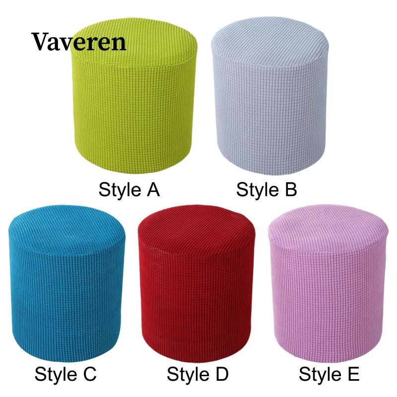 [Vaveren] Ottoman Cover Ottoman Slipcover Stretch Breathable โพลีเอสเตอร์ยืดหยุ่นสตูลวางเท้า Slipcov