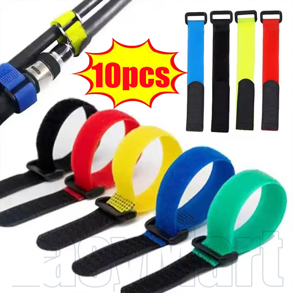 สายรัดการจัดการสายเคเบิลแบบใช้ซ้ําได้ | 20 ซม. & 30 ซม. Hook & Loop Fasteners สําหรับสายไฟ/สิ่งทอบ้าน/ใช้อุตสาหกรรม, Premium Nylon/โพลีเอสเตอร์ผสมการออกแบบหัวเข็มขัดสี่เหลี่ยมที่ปลอดภัย