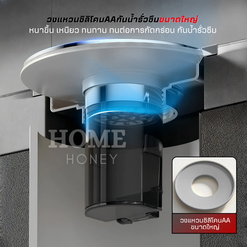 ฝาครอบท่อระบายน้ำ รุ่นอัพเกรด กันกลิ่น กันแมลง thumbnail 7